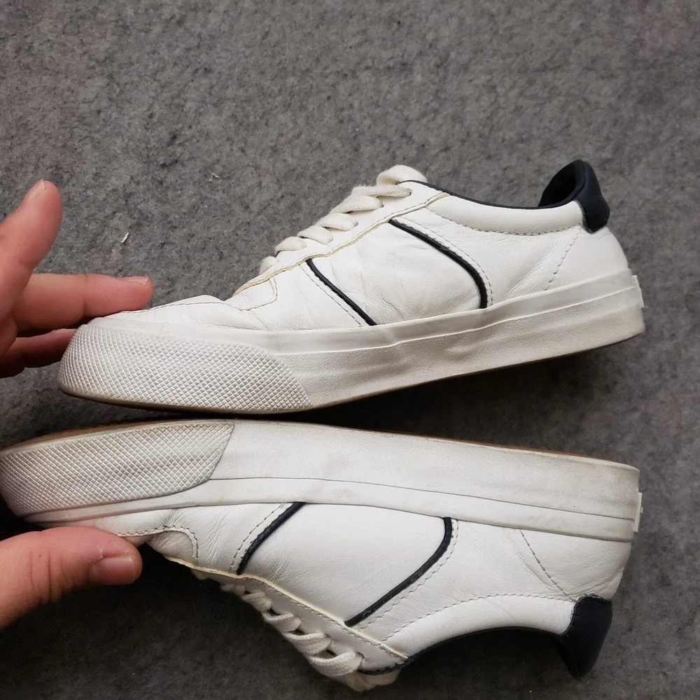 Reformation Shoes Womens 6 White‎ Blue Sneakers Floral Casual Lace Up Ladies